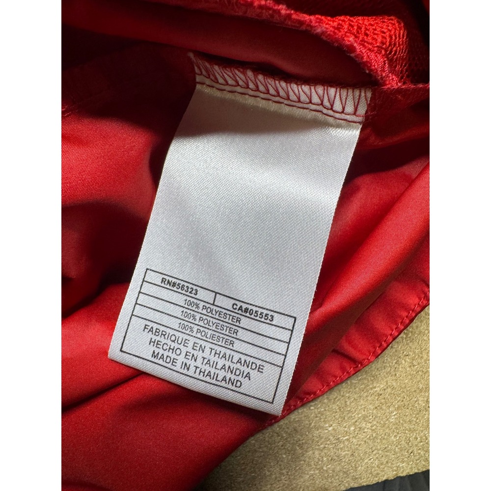 Nike ACG Red Anorak Windbreaker Half Zip Pullover Hooded Jacket Mens Small - Picture 5 of 10